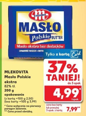 Masło Mlekovita Masło Polskie ekstra promocja w Kaufland