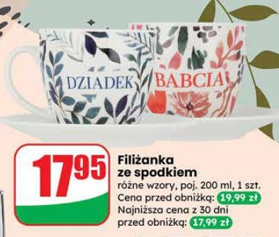 Filiżanka ze spodkiem Dzień Dziadka promocja w Dino