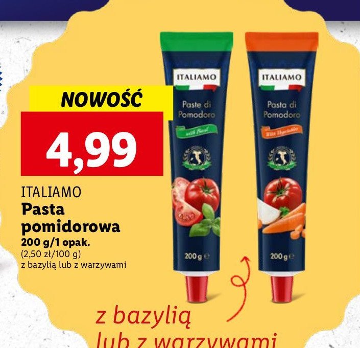 Pasta pomidorowa z warzywami Italiamo promocja