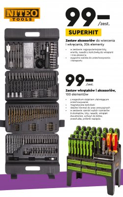 Zestaw wkr臋tak贸w i akcesori贸w 100 el. Niteo tools promocja
