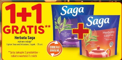 Herbata Saga Lipton Teas and Infusions wybrane rodzaje promocja w POLOmarket