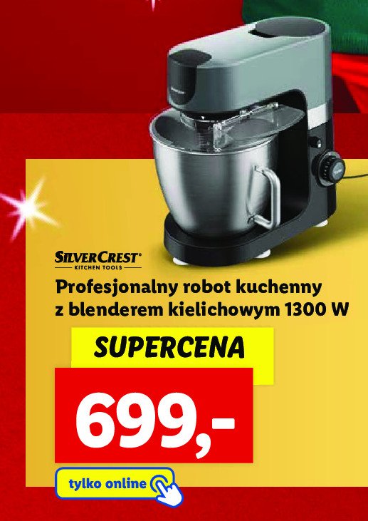 Robot kuchenny z blenderem kielichowym 1300 w Silvercrest promocja