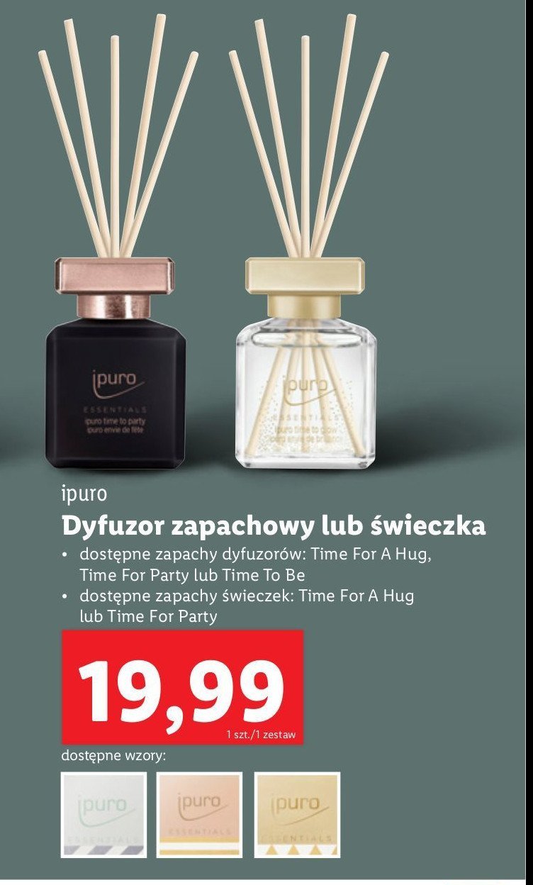 Patyczki zapachowe time to be Ipuro promocja w Lidl