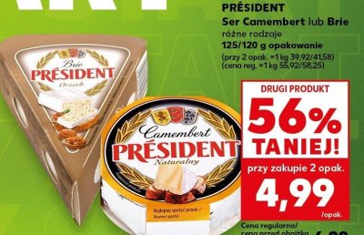Ser President Brie różne rodzaje promocja w Kaufland