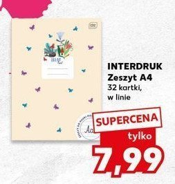 Zeszyt a4 32 kartki kratka Interdruk promocja