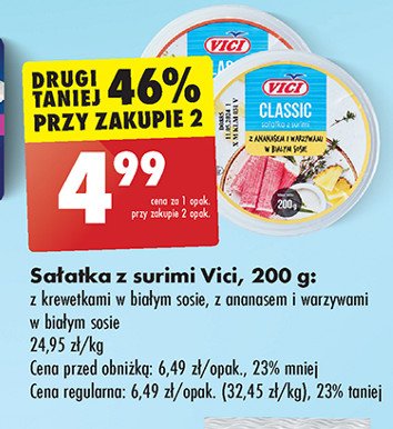 Sałatka surimi z krewetkami w białym sosie Vici promocja