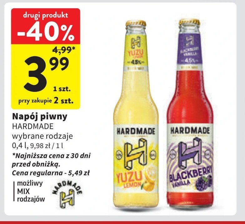 Piwo Hardmade yuzu lemon promocja w Intermarche