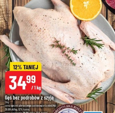 Gęś bez podrobów z szyją promocja w POLOmarket