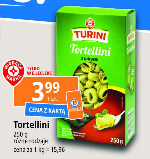 Tortellini z mięsem Wiodąca marka turini promocja