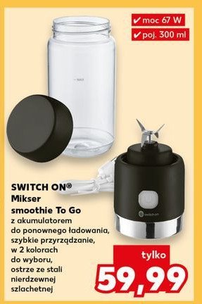 Mikser smoothie to go 67 w Switch on promocja w Kaufland