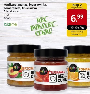 Konfitura A to dobre! bez dodatku cukru wybrane rodzaje 195g promocja w Market Point
