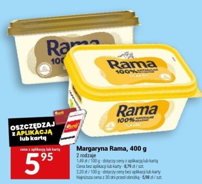 Margaryna Rama, 400 g promocja w Twój Market
