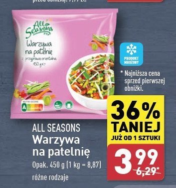 Warzywa na patelnię z przyprawą orientalną All seasons promocja