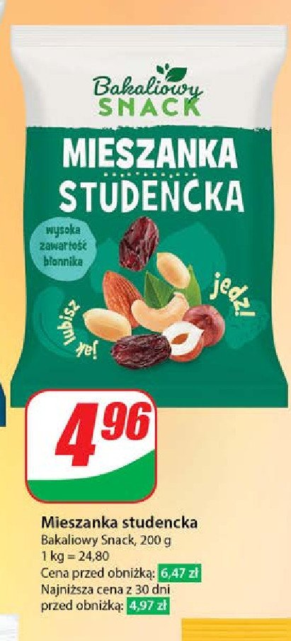 Mieszanka studencka Bakaliowy snack promocja