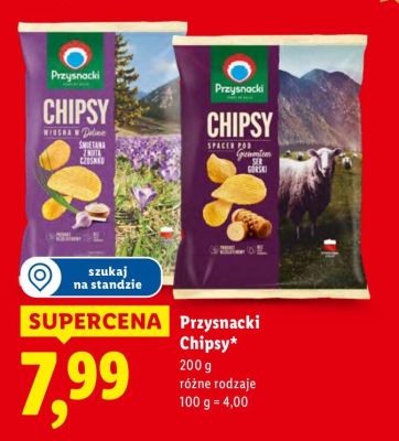 Chipsy, różne rodzaje promocja w Lidl