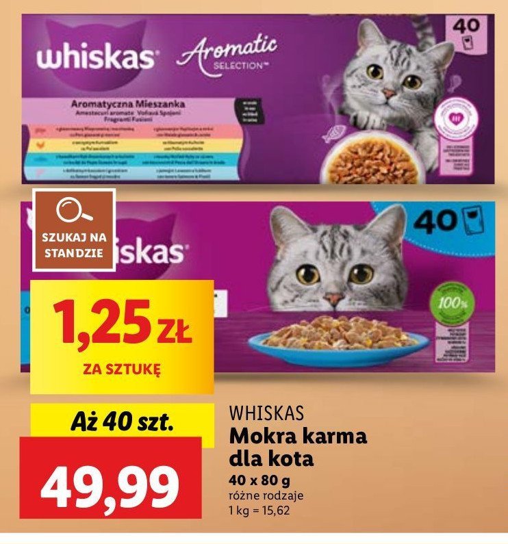 Karma dla kota aromatyczna mieszanka Whiskas aromatic selection promocja