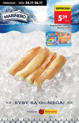 Polędwiczki z mintaja Marinero Kids promocja w Biedronka