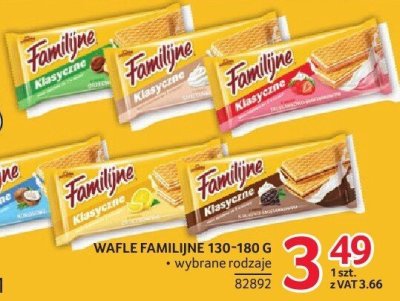 Wafle Familijne 130-180 g wybrane rodzaje promocja w Selgros