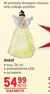 Anioł dekoracyjny LED promocja w Makro