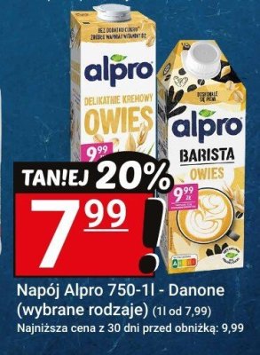Napój Alpro 750-1l - Danone (wybrane rodzaje) promocja w Hitpol