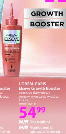 Serum do skóry głowy przeciw wypadaniu włosów L'oreal elseve growth booster promocja w Hebe