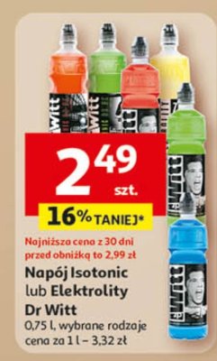 Napój Isotonic lub Elektrolity Dr Witt promocja w Auchan