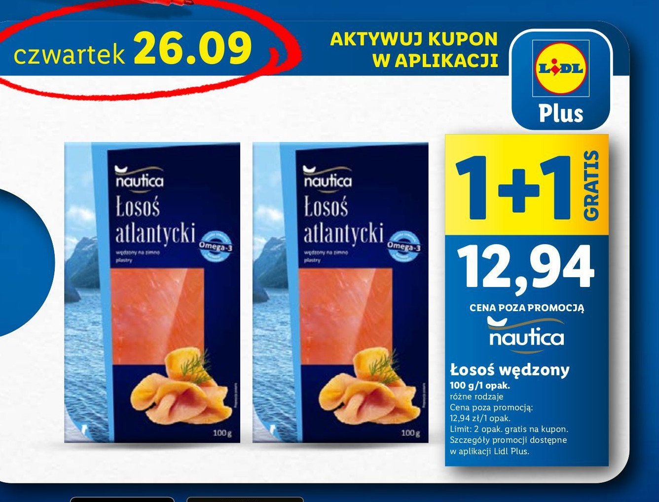 Łosoś atlantycki wędzony Nautica schwartz promocja