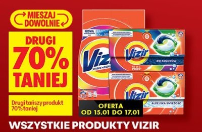 Wszystkie produkty Vizir drugi -70% promocja w Biedronka