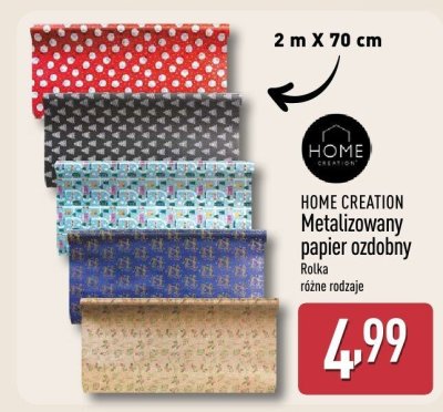Metalizowany papier ozdobny  promocja w Aldi