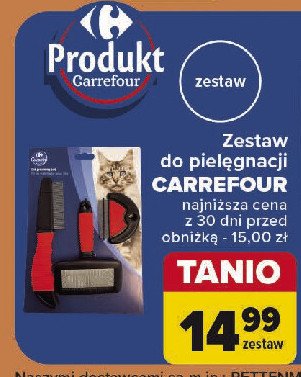 Zestaw do pielęgnacji sierści Carrefour promocja