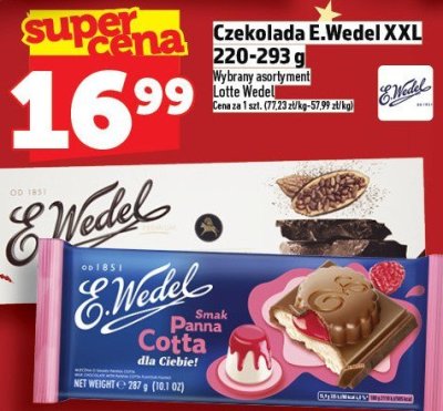 Czekolada E.Wedel XXL 220-293g promocja w TOPAZ