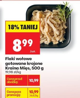 Flaki wołowe gotowane krojone Kraina Mięs, 500 g promocja w Biedronka