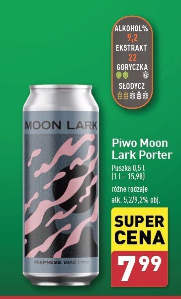 Piwo deepness baltic porter Moon lark promocja