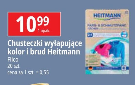 Chusteczki wy艂apuj膮ce kolor i brud Heitmann promocja