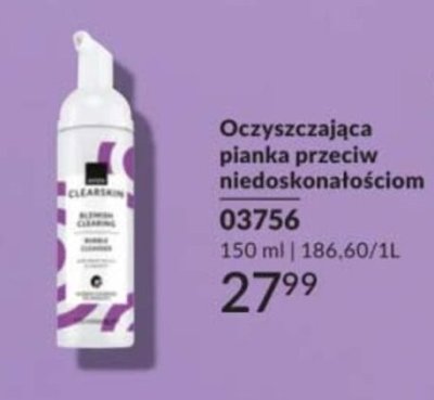 Pianka oczyszczająca przeciw niedoskonałościom promocja w AVON