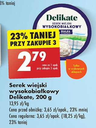 Serek wiejski wysokobiałkowy Delikate promocja