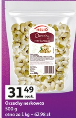 Orzechy nerkowca Helio 150 g promocja w Auchan