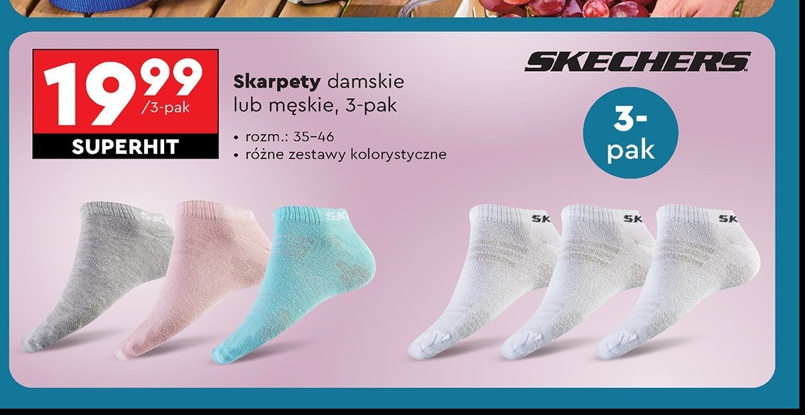 Skarpety 35-46 SKECHERS promocja