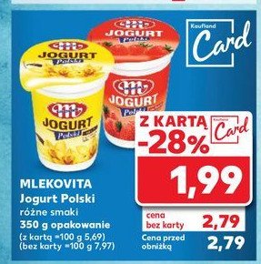 Jogurt polski truskawka Mlekovita promocja