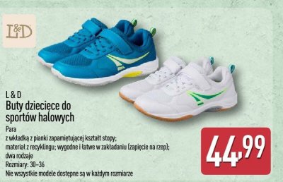 Buty L&D Buty dziecięce do sportów halowych promocja w Aldi