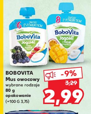 Owoce z jogurtem w tubce mango-marakuja Bobovita jogomi! promocja