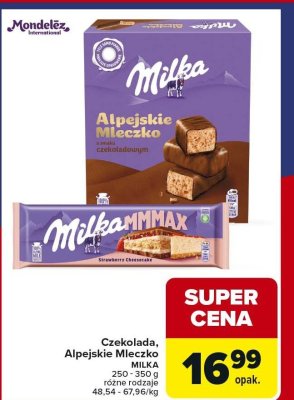 Czekolada Alpejskie Mleczko Milka 250-350g różne rodzaje promocja w Carrefour Market