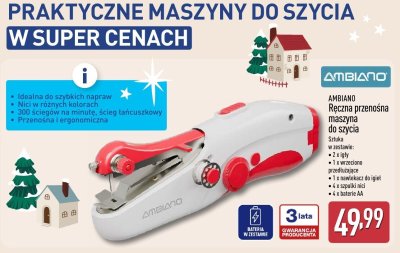 Ręczna przenośna maszyna do szycia promocja w Aldi