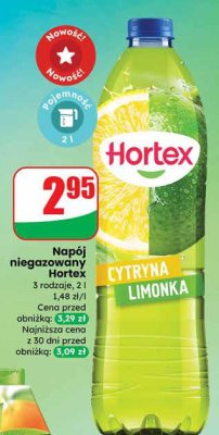 Napój niegazowany Hortex cytryna limonka promocja w Dino