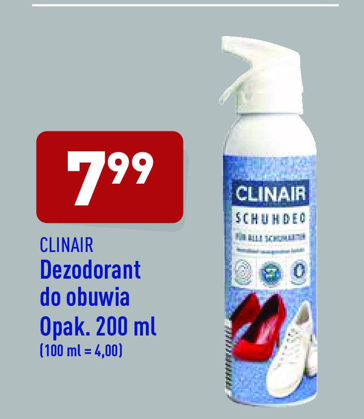 Dezodorant do obuwia Clinair promocja