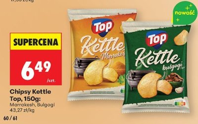 Chipsy Kettle Top Bulgogi 150g promocja w Biedronka