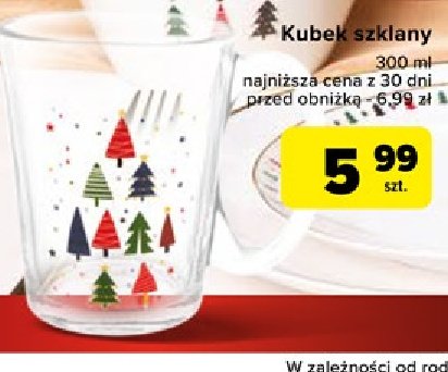 Kubek szklany 300 ml promocja w Carrefour