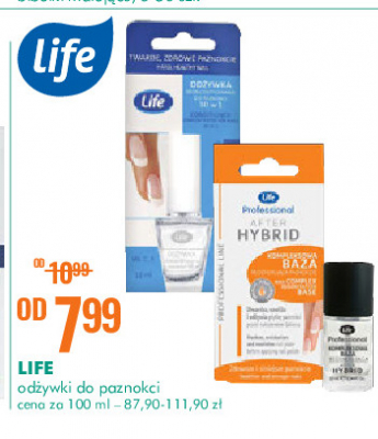 Baza do paznokci regenerująca Life professional after hybrid Life (super-pharm) promocja