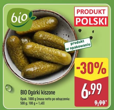 BIO Ogórki kiszone promocja w Aldi