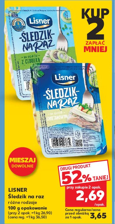 Z cebulką Lisner śledzik na raz promocja